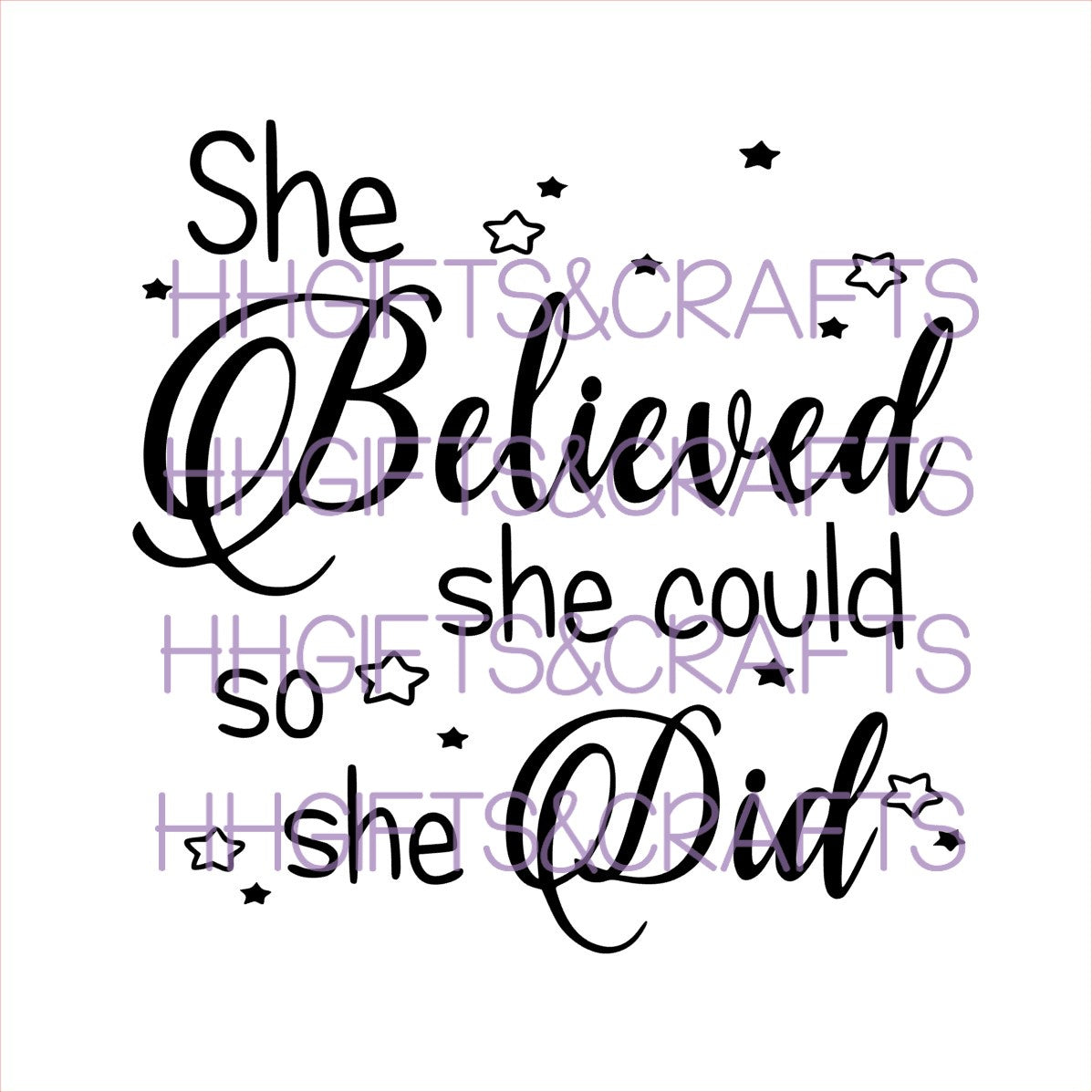 GL19 - SHE BELIEVED SHE COULD - FRAME VINYL