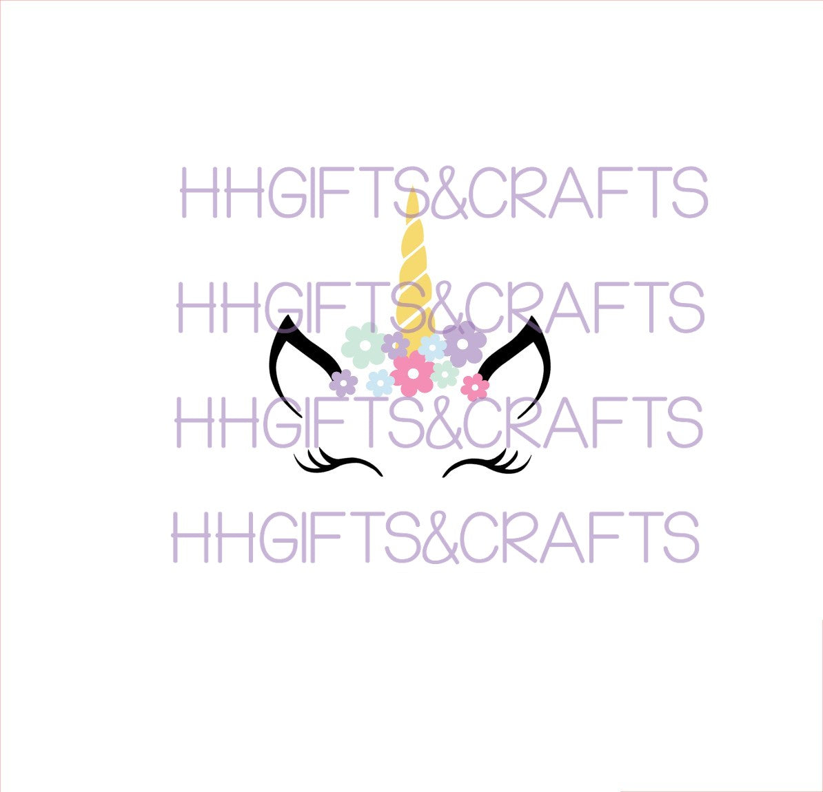 GS 06 - UNICORN WITH FLOWERS - SMALL VINYL