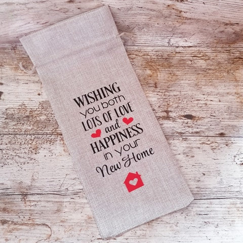 wishing you happiness in your new home wine bottle bag gift wine bag gift new home gift new home bag wine bottle gift bag