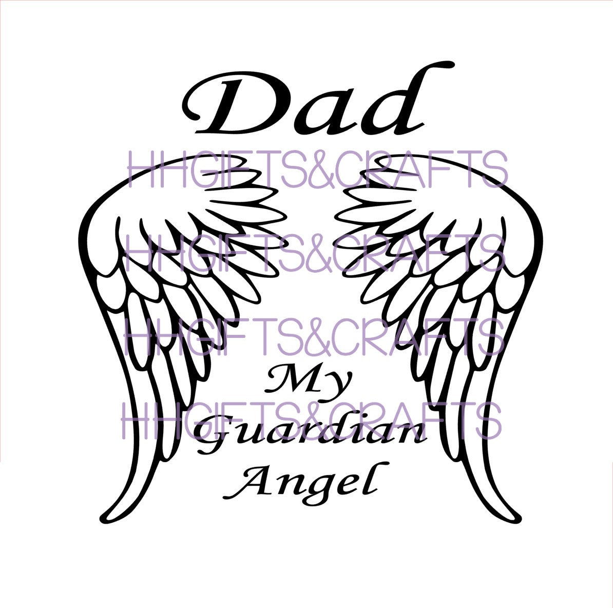 LL01 - PERSONALISED GUARDIAN ANGEL - FRAME VINYL