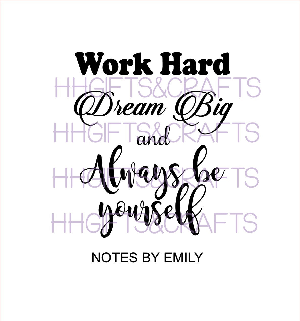 NB25 - NOTEBOOK VINYL - INSPIRATION WORK HARD