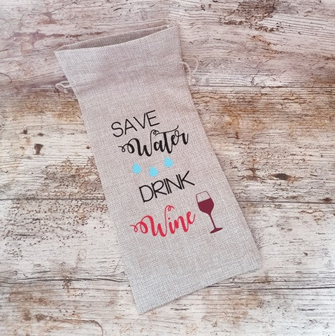 save water drink wine novelty funny wine bottle bag wine bottle gift bag friends gift birthday treat