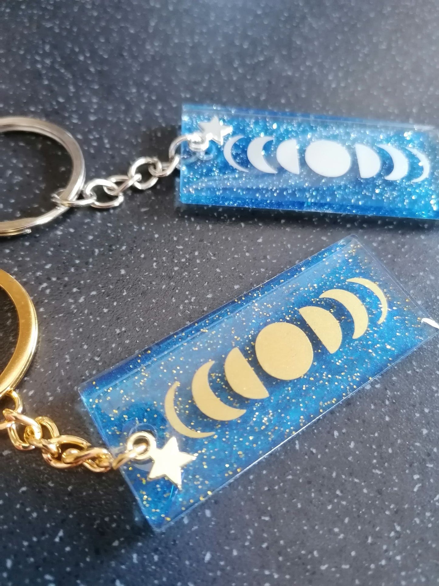 Moon phases keyring