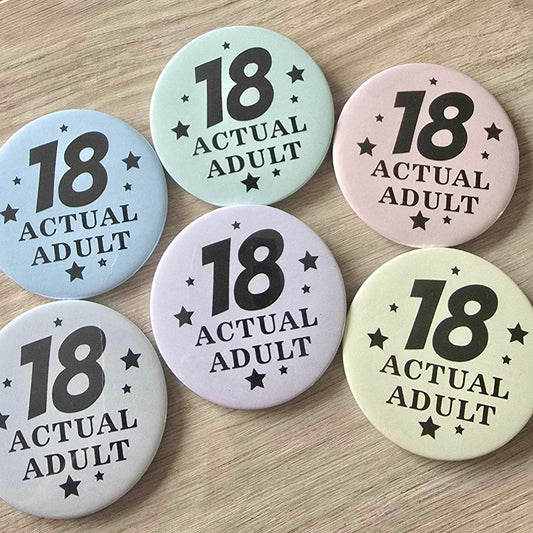 18 ACTUAL ADULT - MAGNET/BADGE/KEYRING