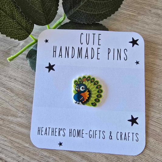 Peacock pin