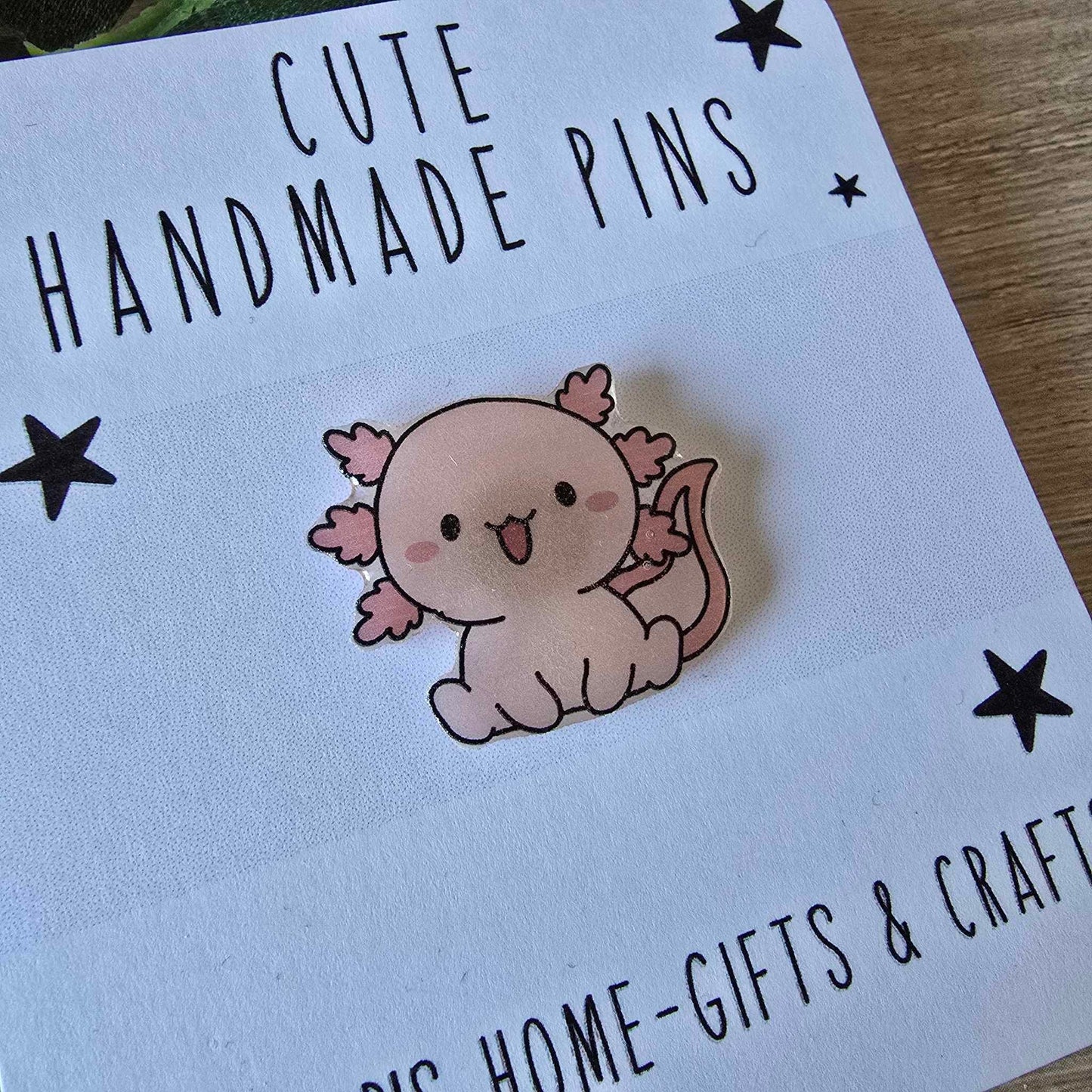 Axolotl pin - pink