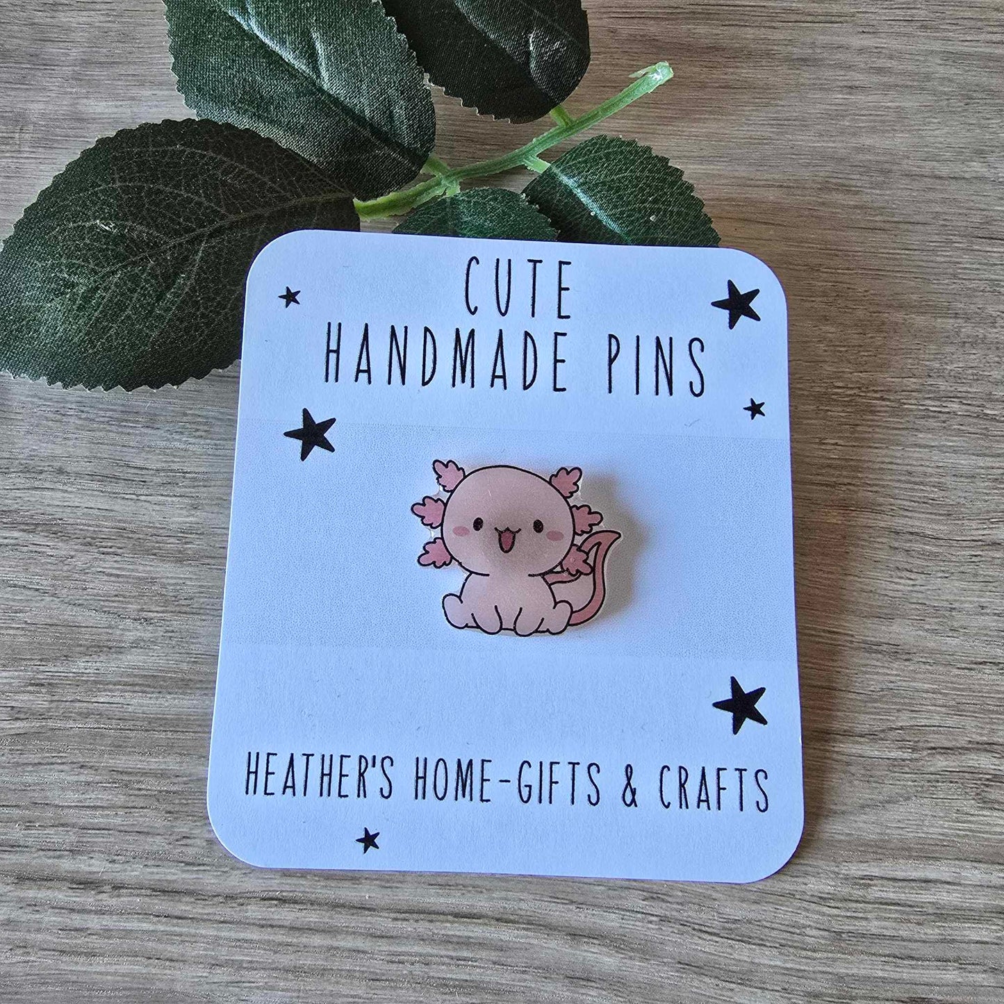 Axolotl pin - pink