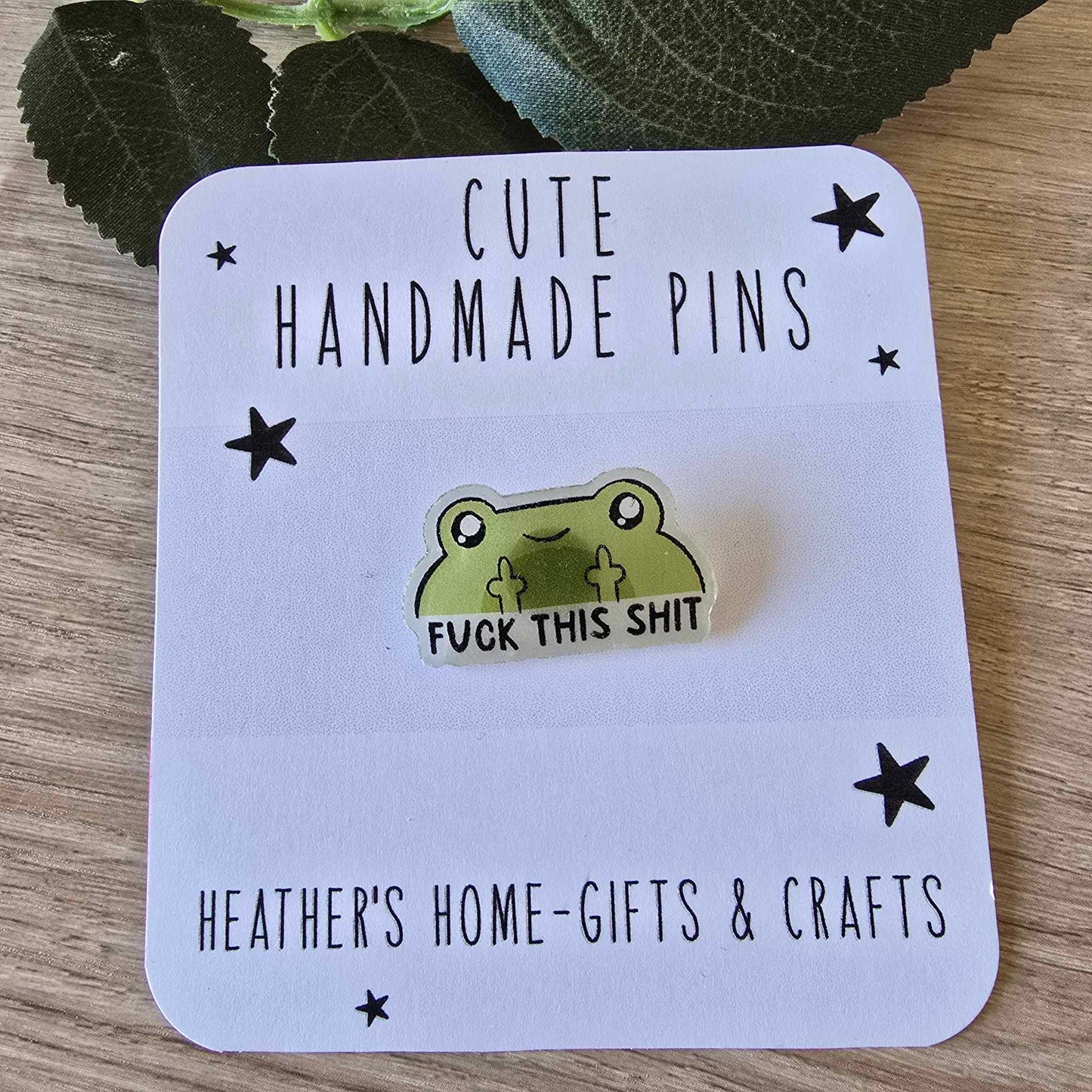 Swearing frog pin