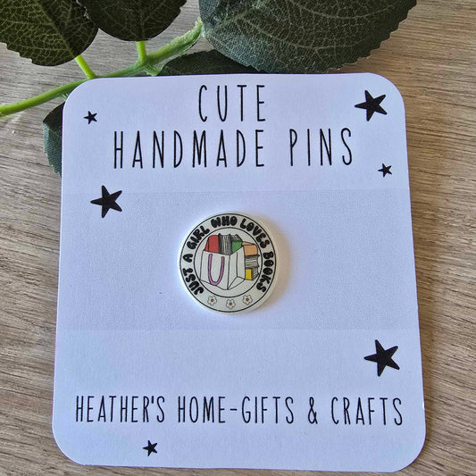Just a girl who loves books pin