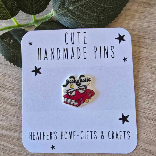 Bookaholic pin