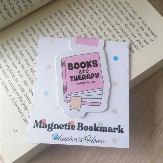 MAGNETIC BOOKMARK - BOOKS ARE THERAPY