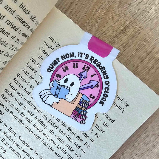 MAGNETIC BOOKMARK - READING O'CLOCK - GHOST