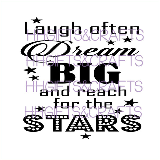 GL18 - LAUGH OFTEN DREAM BIG - FRAME VINYL