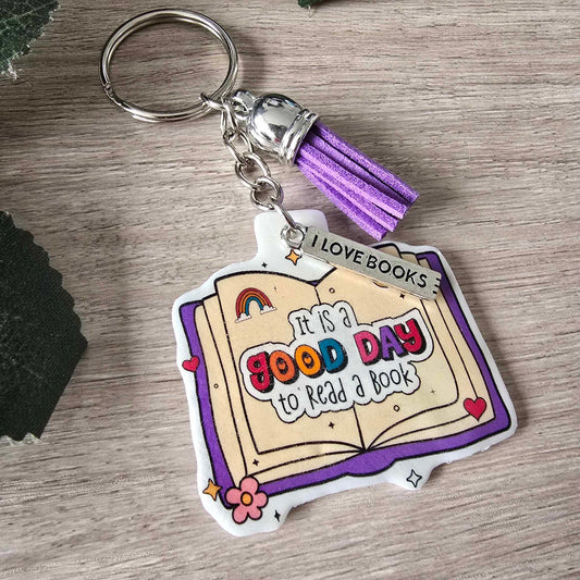 ITS A GOOD DAY TO READ KEYRING