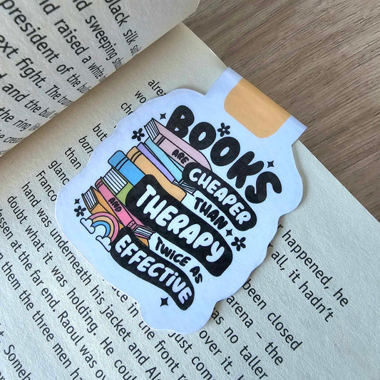 MAGNETIC BOOKMARK - BOOKS-CHEAPER THAN THERAPY