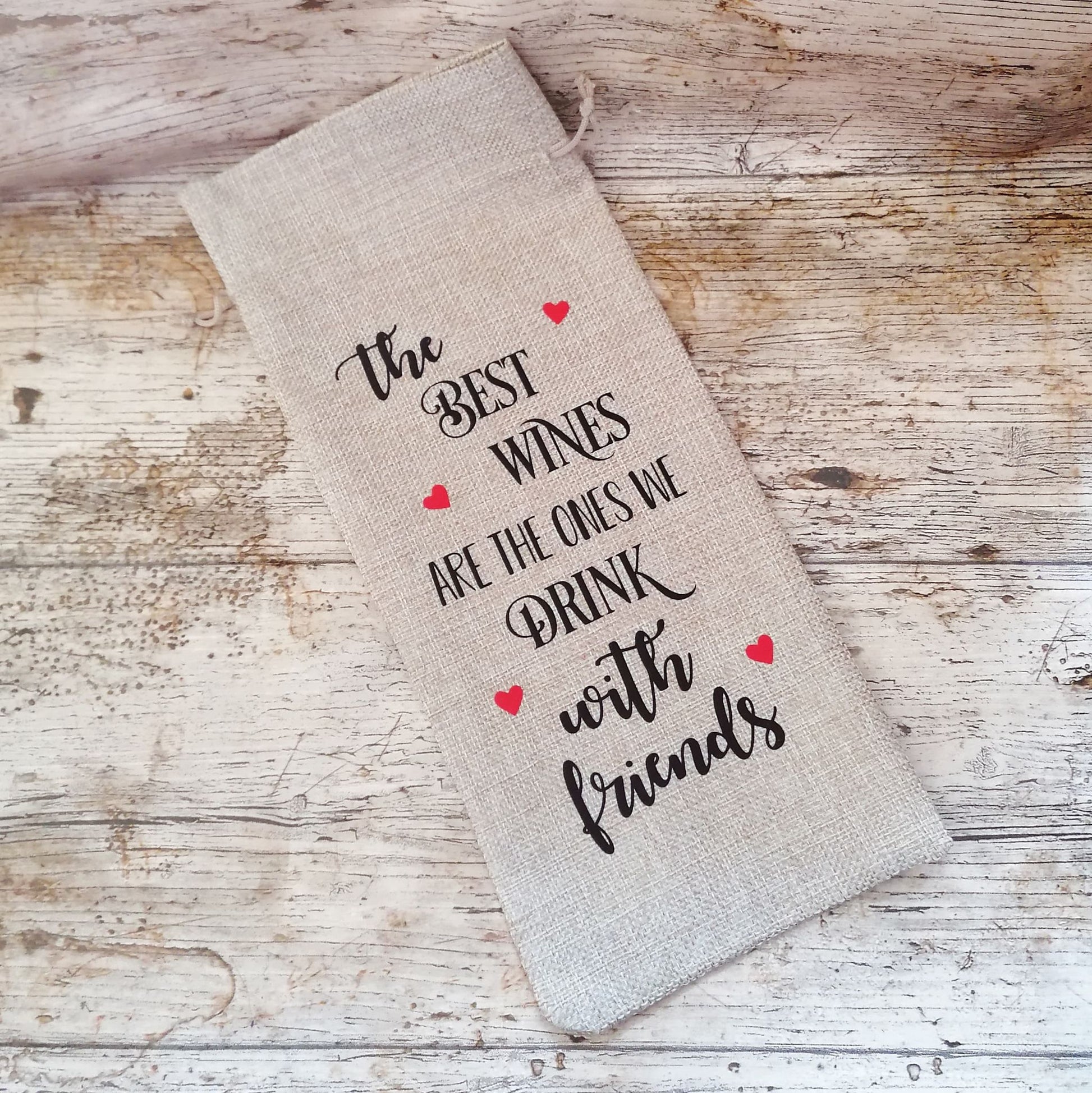 the best wines are the ones we drink with friends wine bottle bag wine bottle gift bag friends gift birthday treat
