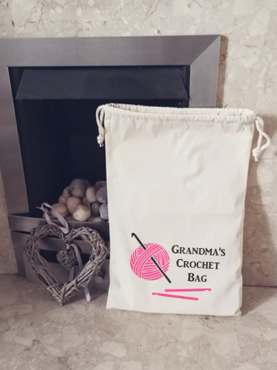 personalised crochet stuff bag tote yarn bag gift crochet knitting gift