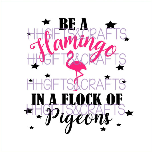 GL03 - BE A FLAMINGO (DESIGN 1) - FRAME VINYL