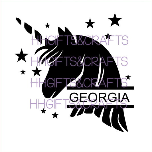 GL04- SPLIT NAME UNICORN - FRAME VINYL