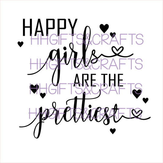 GL05 - HAPPY GIRLS ARE THE PRETTIEST - FRAME VINYL