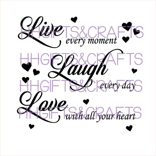 GL08 - LIVE LAUGH LOVE - FRAME VINYL