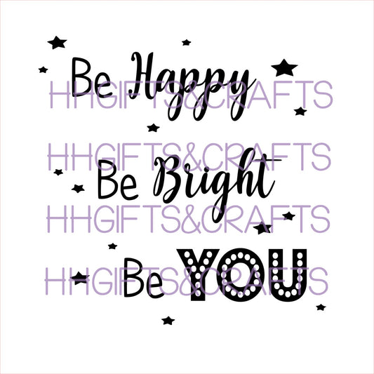 GL20 - BE HAPPY BE BRIGHT - FRAME VINYL