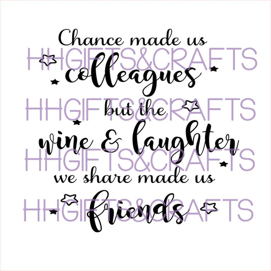 GL25 - COLLEAGUE WINE AND LAUGHTER - FRAME VINYL