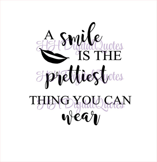 GL40 - A  SMILE IS THE PRETTIEST - FRAME VINYL