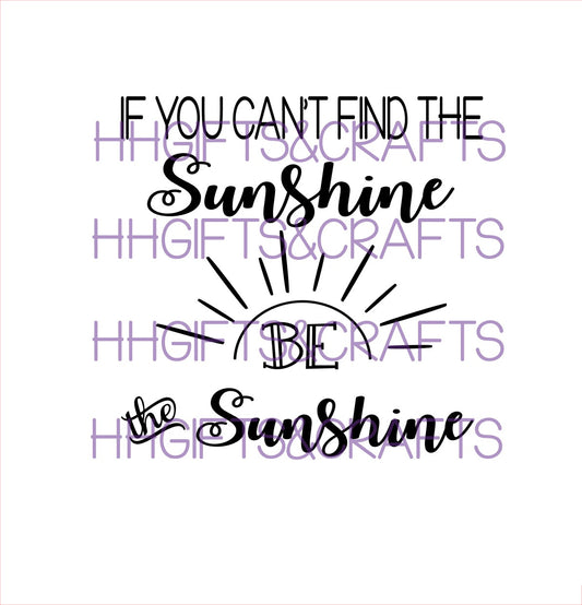 GL41 - BE THE SUNSHINE - FRAME VINYL