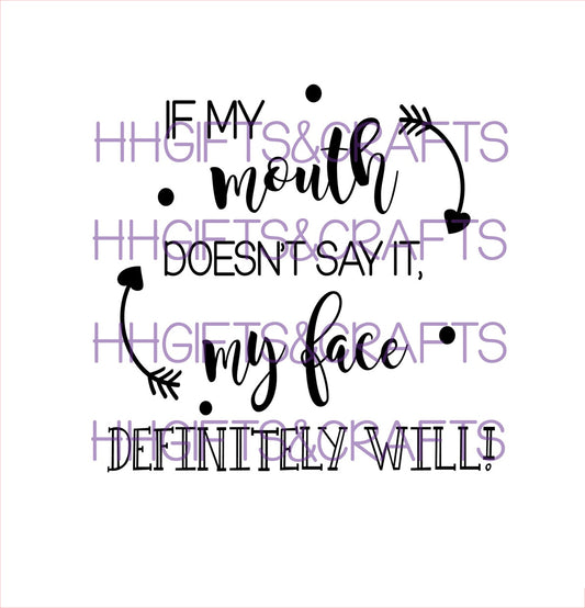 GL42 - IF MY MOUTH DOESN'T SAY IT... - FRAME VINYL