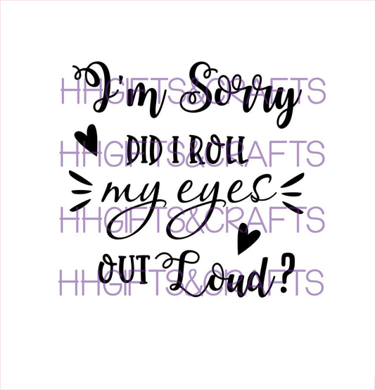 GL44 - DID I ROLL MY EYES - FRAME VINYL