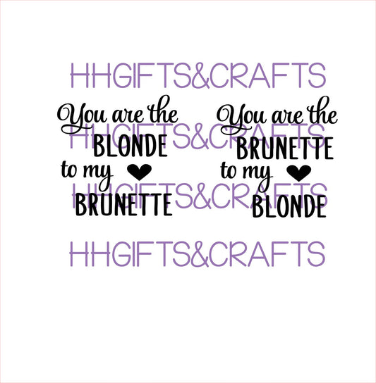 GS 25 - YOU ARE THE BLONDE TO MY BRUNETTE - SMALL VINYL