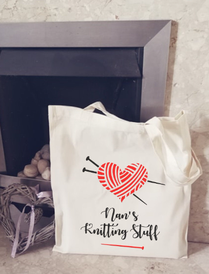 personalised crochet stuff bag tote yarn bag gift crochet knitting gift 