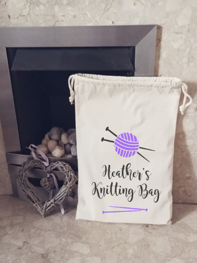 personalised crochet stuff bag tote yarn bag gift crochet knitting gift