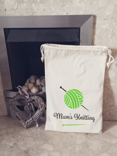 personalised crochet stuff bag tote yarn bag gift crochet knitting gift