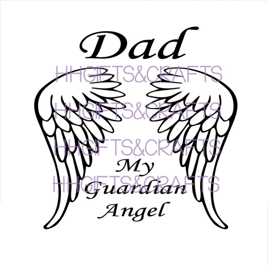 LL01 - PERSONALISED GUARDIAN ANGEL - FRAME VINYL