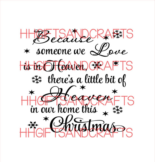 LL17 - BECAUSE SOMEONE WE LOVE (CHRISTMAS) - FRAME VINYL