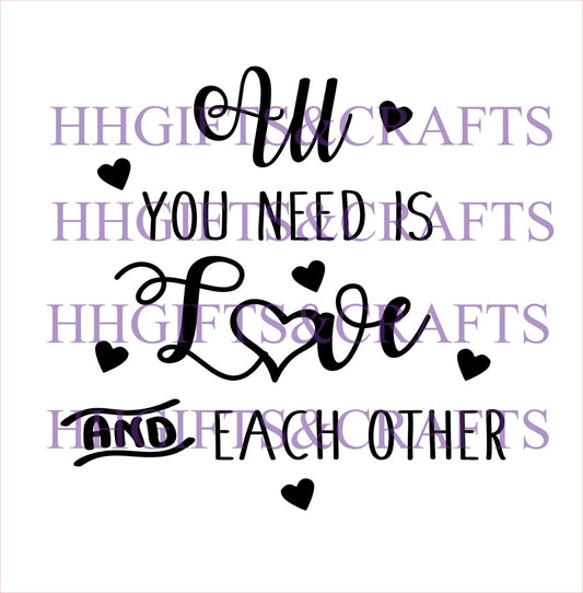 LVL019 - ALL YOU NEED IS LOVE AND EACH OTHER - FRAME VINYL