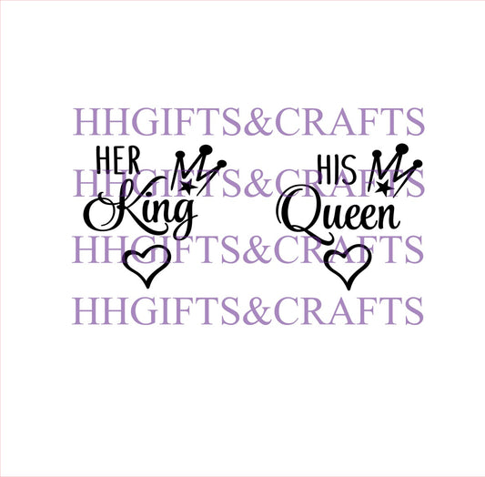 LVS32A - HIS/HER KING/QUEEN set of 2 vinyls - SMALL VINYL
