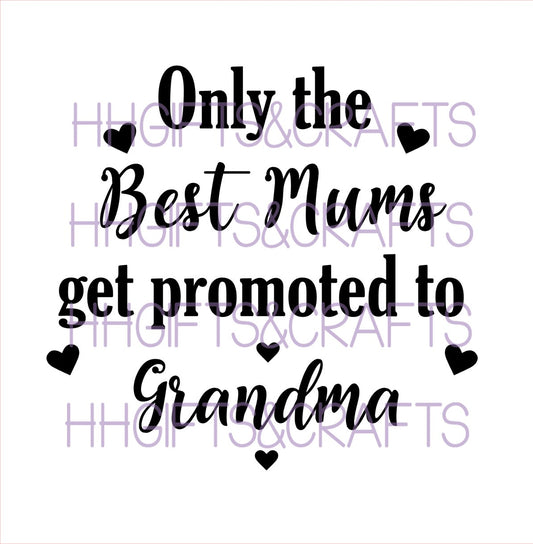 MU01 - THE BEST MUMS GET PROMOTED (DESIGN 1) - FRAME VINYL