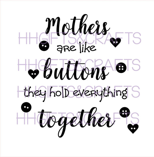 MU07 - MUMS ARE LIKE BUTTONS (DESIGN 2)- FRAME VINYL