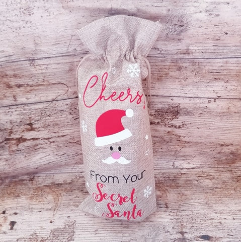 secret santa wine bottle bag gift xmas wine bottle gift bag office work xmas cheers