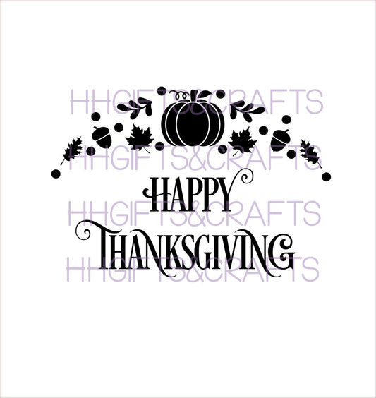 TG07 - HAPPY THANKSGIVING - FRAME VINYL