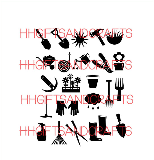 TH25 - Mixed sheet - gardening theme over 20