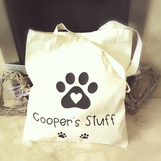 personalised pet stuff tote bag days out pet bag dog toys