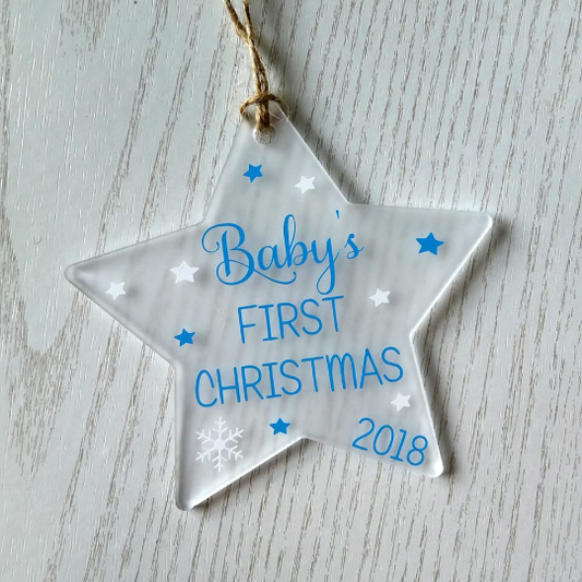 personalised first christmas tree decoration baby first xmas hanging acrylic decoration gift new baby