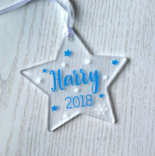 personalised believes tree decoration believe in xmas magic hanging acrylic decoration gift