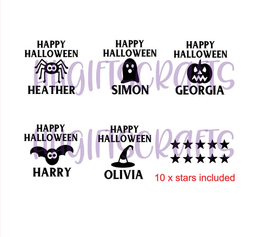 HAL33 - HAPPY HALLOWEEN PLUS NAME - SMALL VINYLS