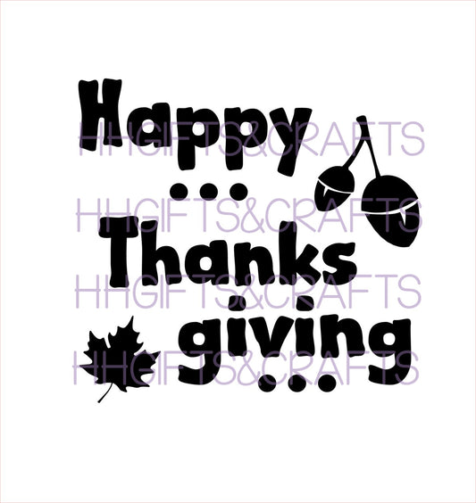 TG04 - HAPPY THANKSGIVING - FRAME VINYL