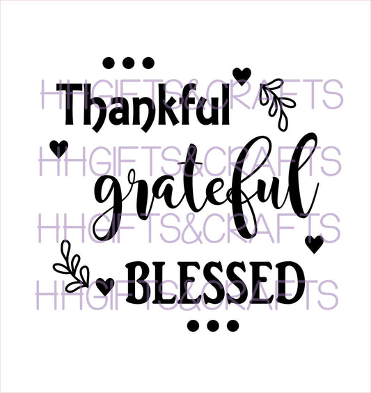 TG06 - THANKFUL GRATEFUL BLESSED - FRAME VINYL